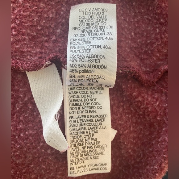 Quiksilver Maroon Zippered Jacket Kids L Large - Picture 5 of 6